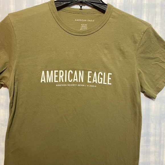 American Eagle Outfitters Shirts Merican Eagle Military Green Tshirt Poshmark